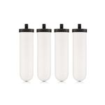 British Berkefeld Doulton 8674 Ultra Sterasyl Ceramic Filter Candle for Countertop Gravity Water Filter System Short Mount 7" - 4 Pack