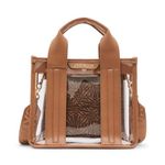 Steve Madden Women's Bsondra Clear Box Tote, Brown, One Size