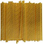 Gold Paper Straws Bulk 1000 Counts, 7.75" x0.24" - for Party, Wedding, Drinks and Cocktail