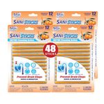 SANI 360° Sani Sticks Drain Cleaner and Deodorizer, Enzyme Pipe Cleaners, Eliminate Odors, Prevent Clogged Drains, Safe for Sinks, Bathtub Drains, Septic Tanks, 48 Count, Orange Scent