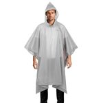Aolegoo 2 pack of Rain Ponchos, EVA Portable Adults Waterproof Ponchos, Reusable raincoat with Hoods for Camping, Hiking Travel, Amusement Parks, Festival Mac (Gray)