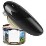 Hayerta Electric Can Opener, One Touch Automatic Tin Opener, Battery Operated Hands Free Can Opener with Smooth Edge Side Cutting, Magnetic Lid Lifter, Safe Opening for Seniors and Kitchen Use