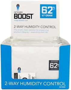 Integra Boost - 62% RH Level - 67 Gram Size - Two-Way Humidity Control Pack - Incl. Replacement Indicator Cards - Food Storage & Herbs Moisture Balancer For Up to 1 LB (Pack of 24)