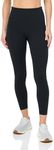 Danskin Women's Satin Stitch High Rise 7/8 Leggings, Black Salt, Large