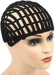 1 Pc Black Braided Wig Cap Crochet 