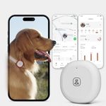 Molly&Cody GPS + Bluetooth Pet Tracker for Cats & Dogs – Real‑Time Tracking, Virtual Fence, IP67 Waterproof, Up to 60‑Day Battery, Health Monitoring, iOS/Android – Subscription Required (White)
