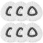 HOMEXCEL Mop Replacement Heads Compatible with Vileda EasyWring Spin Mop 6 Pack-Washable Microfiber Spin Head Refills-Easy Cleaning Mop Head Replacement