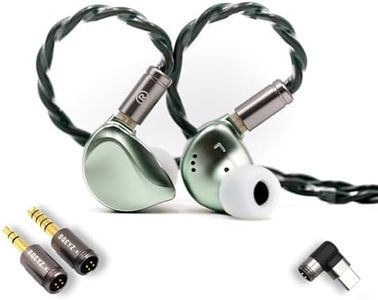 BQEYZ Winter2 In-Ear Monitor Wired Earphone DD+BC HiFi Gaming Earphone Detachable Cable Wired Headphone for Audio Fan (Green, 3.5mm+4.4mm+Type-C)