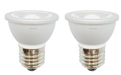 Anyray 2-LED 5W Light Bulbs HR16 120V E27 MR-16 JDR C Hood Lamp Short Neck E26 6000K (Cool White)