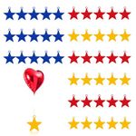 BOROSO 45PCS Balloon Weights Colorful Plastic Heavy Balloon Pendants Wedding Birthday Party Balloons Accessories For Helium Balloon Decoration (Star)