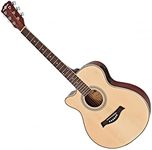 Left Handed Electro Acoustic Guitar by Gear4music Natural