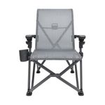 YETI Trailhead Camp Chair (Charcoal) - Folding Camping Chair with FlexGrid Support for All-Day Comfort - Lightweight Outdoor Design with Carry Bag & Cup Holder - 5 Year Warranty