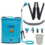 OEM 20L Gold Series Battery Sprayer with Double Motor, 12V16A Battery, Digital Voltmeter, Heavy Copper Lance & Clutch, Metal Hook Belt, Back Support, Long Filter - Powerful Agriculture Sprayer