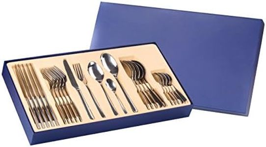 EXZACT Confezione Regalo - Pezzi di Posate in Acciaio Inox Set di 26-2 Servizio Cucchiai, 6 Forchette, 6 Coltelli Cena, 6 Cucchiai Cena, 6 Cucchiaini (EX994 Confezione Regalo x 26)