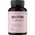 Thicker Hair Growth Vitamins - Extra Strength Biotin and Collagen Supplement with Healthy Hair Vitamins for Hair Loss - Visibly Stronger and Fuller Hair Growth Supplement (1 Month) (Womens)