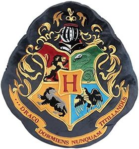 Nemesis Now Harry Potter Hogwarts, cuscino con stemma di Hogwarts, nero, 40 cm