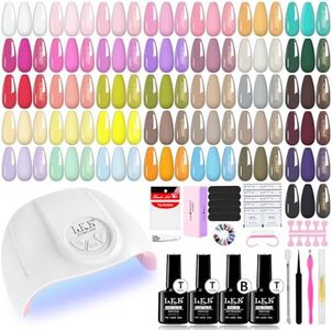 LKEE Gel Nail Polish Kit with U V Light, 36 Colors Gel Polish Nail Kit 65 Pcs Polish Set with Manicure Tools At Home Gift for Women