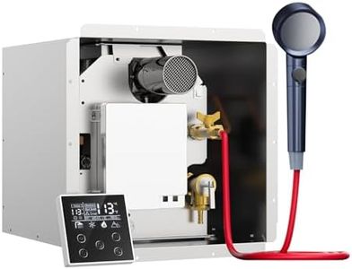 Gen II Ranein RV Tankless Water Heater 65,000 BTU, On-Demand Propane Instant Hot Water, Zero Cold Water Start, Thermostatic Chamber, External Showerhead, High Altitude Ready, Family Use