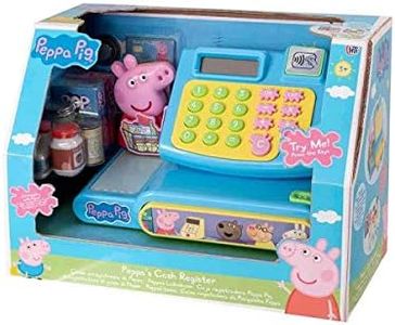 Peppa Pig Toy Cash Register Set | Pretend Shopping Play Money Machine & Grocery Food Playset For Boys and Girls