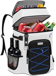 BAVGRED Cooler Backpack Insulated Waterproof Bag for 16 Hours Cold Retention, 40 Cans Portable Leak-Proof Camping Cooler for Men with Large Capacity, Picnic Travel Hiking White