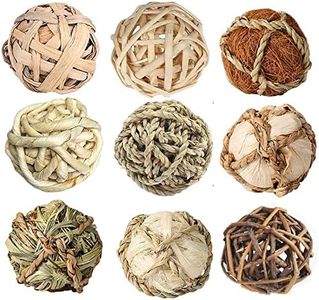 9 Piezas Pequeños Animales Bola para Masticar, Juguetes para Masticar Conejos,Mascotas Bolas de Limpieza de Dientes,Masticación Mascota Juguete para Conejos Enanos, Hámster, Ratas, Chinchillas