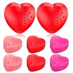 Copkim 6 Pcs 20 Seconds Valentine’s Voice Recorder for Stuffed Animal Heart Shape Sound Recorder Push Button Recordable Device Sound Module for Gift Recording Voice Message,3 Color