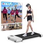 Walking Pad 2 in 1 Under Desk Treadmill, 2.5HP Low Noise Walking Pad Running Jogging Machine with Remote Control for Home Office, Lightweight Portable Desk Treadmill with Wheels