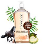 Caredom Herbal Pet Shampoo for Horses | Anti Ticks & Fleas 2 in 1 Horse Shampoo Plus Conditioner | Enhances Horse Hair | Enriched with Sitaphal & Neem Extracts | Smelling Fresh Shampoo (1 LTR)