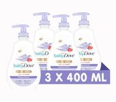 Baby Dove Calming Moisture suitable for sensitive skin Head to Toe Baby Wash for an ultra-gentle baby bath 400 ml 3 Pack