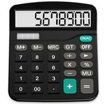 Calculator,Solar and Battery Calculators,Big Sensitive Button Desk Calculators,12 Digits Large Calculator with Clear Large Display,Standard Function Desktop Calculator for Office Home School (Black)