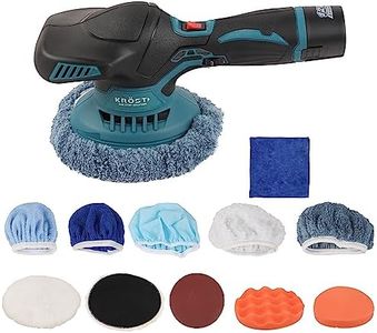 KROST Cordless Car Polisher/Sanding Machine 12V Battery Operated Polishing Machine with Car Waxing Tool Portable 6 Speed Adjustable for Polishing and Sanding (Cordless Polisher)