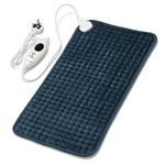 PARAMED Electric Heating Pad for Back Pain Relief, Muscle Soreness, and Joint Stiffness, Adjustable Heat, Flannel Softness, Large 12” x 24” Size for Shoulders, Neck, Lower Lumbar, Body