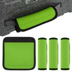 4-Pack Luggage Handle Wraps, Bright Color Comfortable Soft Handle Wraps, Personalized Luggage Handle Wraps, Luggage Identifier, Essential Travel Accessories (Green)