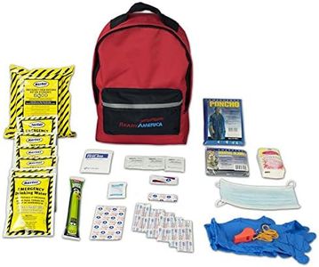 Ready America 70180 72 Hour Emergency Kit, 1-Person, 3-Day Backpack, Includes First Aid Kit, Survival Blanket, Emergency Food Portable Disaster Preparedness Go-Bag for Earthquake, Fire, Flood