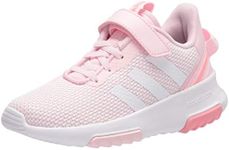 adidas Racer TR 2.0 Running Shoe, Pink/White/Super Po, 6 US Unisex Big Kid