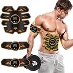 LOFFU ABS Stimulator Electric, Abdominal Muscle Toner, Ab Stimulator for Women & Men, EMS Belt Trainer for Abdominal Arm Waist, 8 Modes EMS Workout Equipment