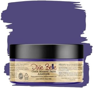 Dixie Belle Paint Company Chalk Finish Furniture Paint | Amethyst (4oz) | Matte Deep Purple Chic Chalk Mineral Paint | DIY Furniture Paint