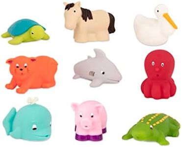 Battat – Assorted Bath Toys – 9Pcs Animal Squirters – Water Squirt Toys – Bath & Pool – 10 Months + – Bath Buddies (9Pcs)