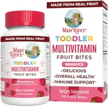 Kids Multivitamin Fruit Bites by MaryRuth's | Toddler Multivitamin Ages 1 & Up | Immune Support Supplement | Kids Vitamins Multivitamin | Kids Vitamin D | Vitamin C | Vegan | 30 Servings