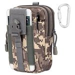 IronSeals Tactical Molle Pouch Compact EDC Utility Gadget Waist Bag Pack with Cell Phone Holster for iPhone 11 Pro Max with Armor case on