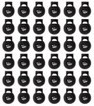 Shapenty Black Plastic Single Hole Spring Loaded Rope Cord Locks Toggles Stopper for Drawstring Shoe Laces Lanyards Strings Ribbon Clothes Bags Hats Fastener, 36PCS