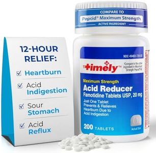 TIME-CAP LABS, INC. Timely Acid Reducer Famotidine 20mg - Anatcid Acid Reflux Medicine for Heartburn Relief and Acid Indigestion Symptoms - 200 Tablets