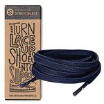 THE ORIGINAL STRETCHLACE | Elastic Shoe Laces | As Seen on Shark Tank | Flat Stretch Shoelaces, Navy, 40" Inches (101 cm)