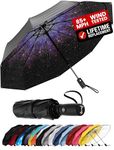 Repel Umbrella Windproof Travel Umbrellas for Rain - Easy Auto Open Close, Durable & Compact Umbrella, Strong Fiberglass Frame, Waterproof Canopy - Backpack, Purse, Portable Umbrella for Travel
