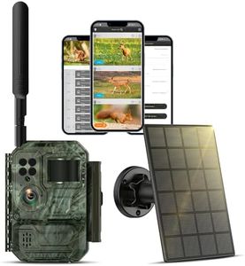 VOOPEAK Cellular Trail Camera- Unlimited Data Trail Camera Color Night Vision, FHD Live Feed Solar Powered Game Camera, No WiFi Needed Built-in SIM Card & 7800mAh Battery 4G Camera