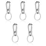 JIANG Key Ring,Key Ring Hoop,KeyRing5 Pcs Key Clips and 5 Pcs Keyring Key Chain Hooks with Split Rings