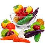 Set of 24 Realistic Artificial Vegetables Play Food Set for Kids