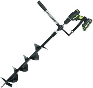 Earth Auger - 6" Wide x 32" Deep - Electric Post Hole Digger - Handles - Hole Digger for Fence Posts