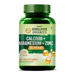 Himalayan Organics Calcium Magnesium Zinc Vitamin D3 & B12-120 Vegetarian Tablets