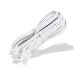 Uvital Telephone Extension Cable 5M for Home & Office, BT Phone Plug to RJ11 Male, 2 Pin 6P2C Lead for Landline, Modem, Fax(White)